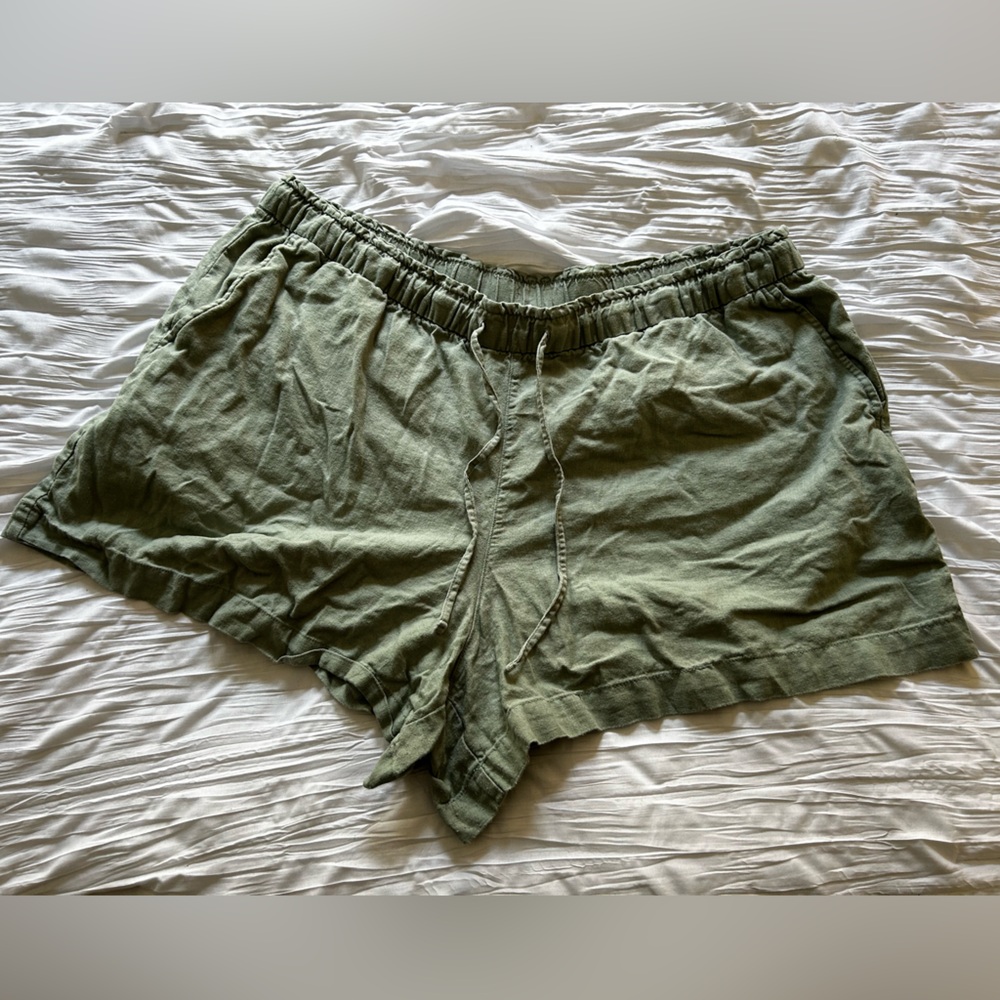 Gap High-Waisted Linen-Blend Shorts Size XXL